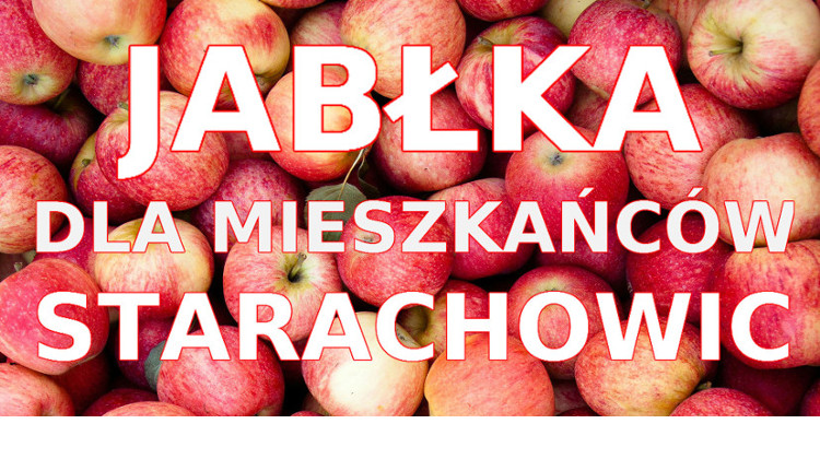 Plakat - darmowe jabłka dla mieszkańców Starachowic