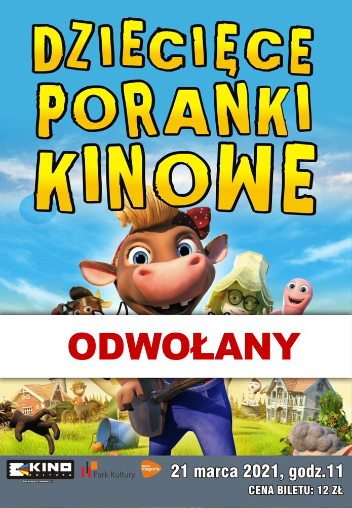 plakat poranek kinowy odwołany