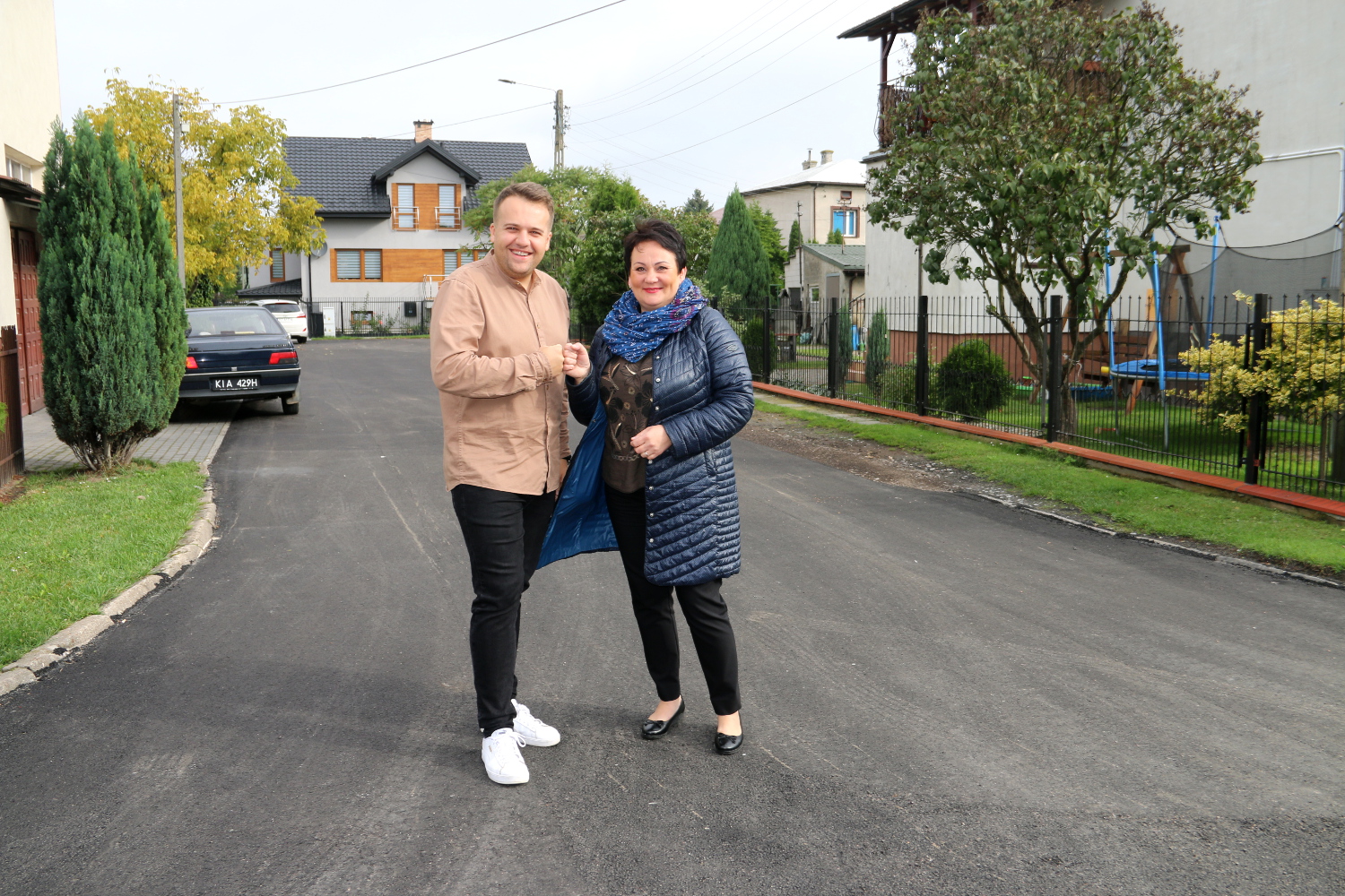 prezydent i radna na ul. Topolowej