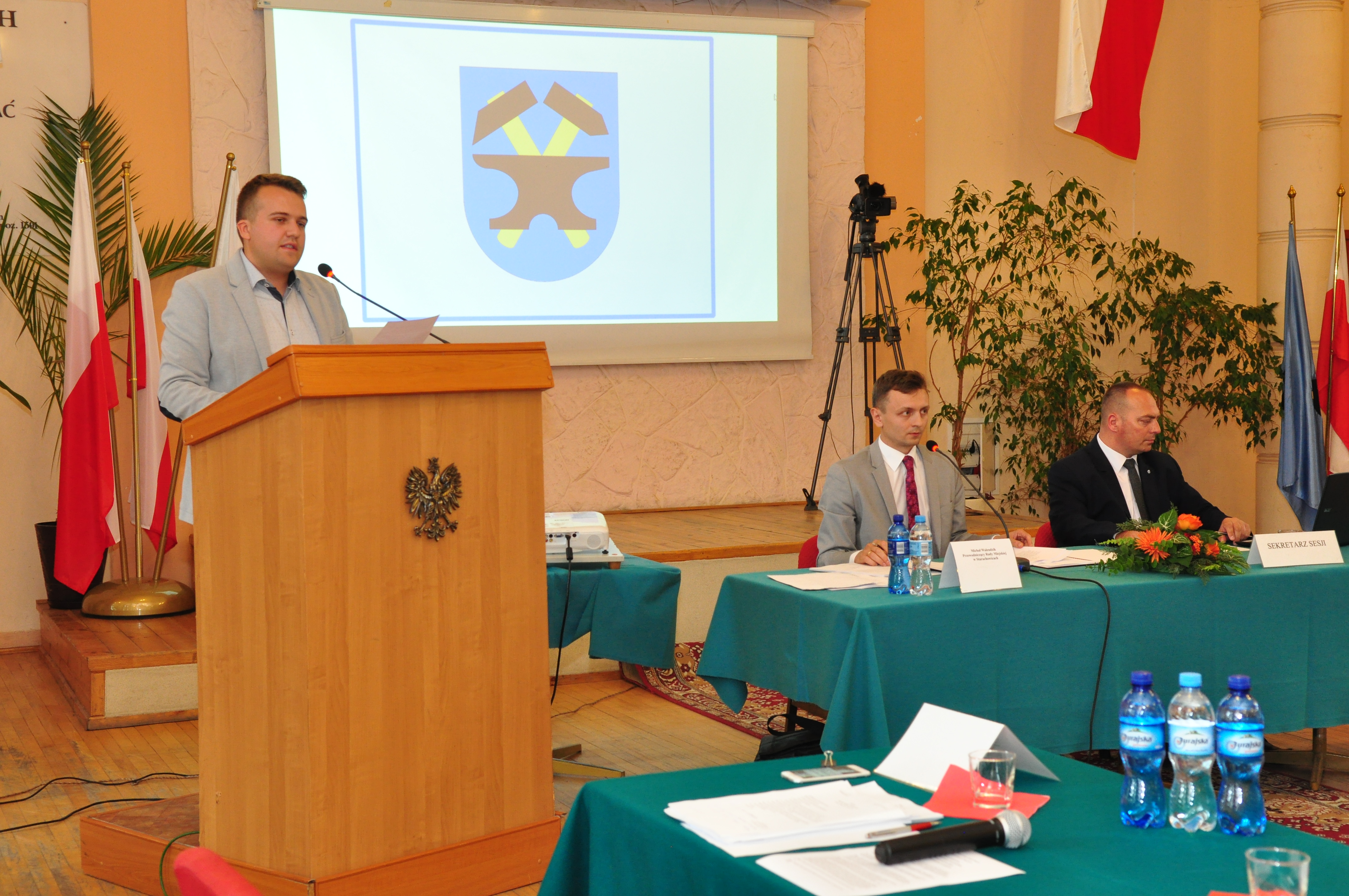 Prezydent Miasta Marek Materek podczas sesji Rady Miejskiej
